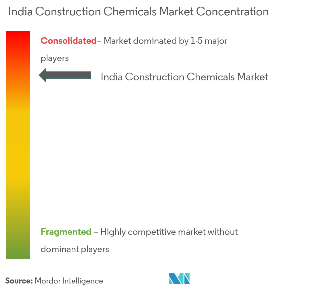 Market Concentration - India Construction Chemicals Market